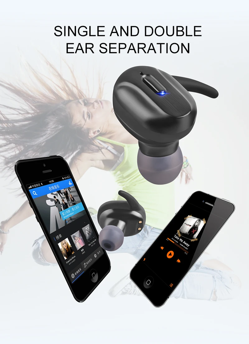 TI26 TWS Bluetooth Wireless Earphone Headphone HIFI Stereo Sports Travel Headset Binaural Stereo Black Wireless Headphone
