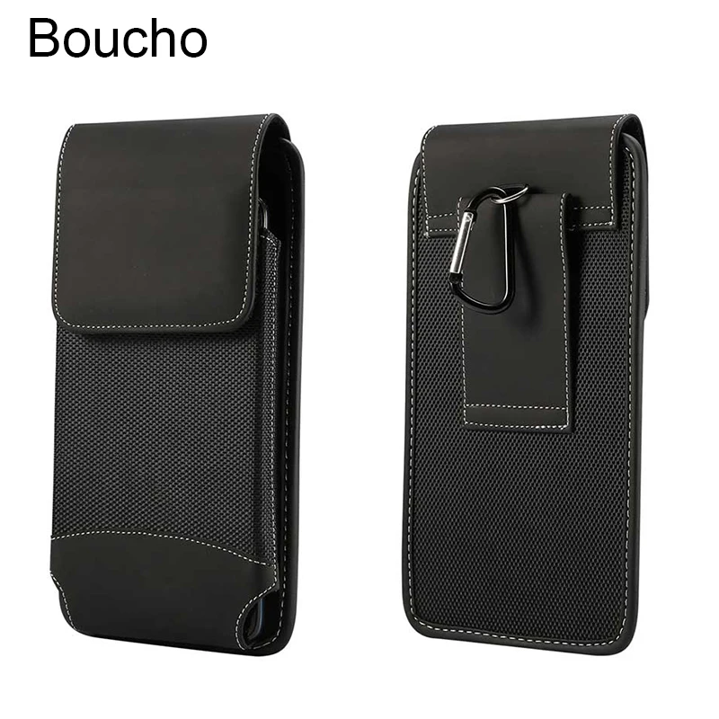 

Carrying Case Belt Clip Holster For Iphone Xs Max XR X 6 6s 7 8 plus Durable Camping Hiking Outdoor Vertical Canvas Holster Bag