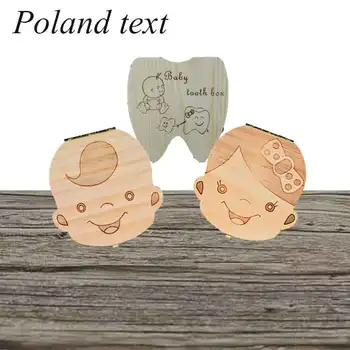 

Poland/ EnglishBaby Wood Tooth Box Organizer Milk Teeth Storage Collect Teeth Dropshiping