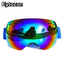 Лучшие продажи УФ защитные лыжные очки двойные сферические линзы для мужчин и женщин Анти-туман снег, катание на коньках лыжные очки для сноуборда EYTOCOR