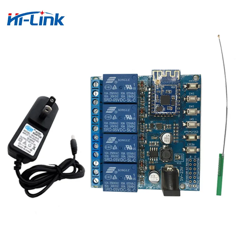 

Free shipping NEW version 4 channel relay module smart switch Support Android,IOS and PC end with 10cm external antennna