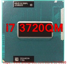 Оригинальный процессор lntel Core i7 3720qm SR0ML, 6 мб кэш-памяти, 2,6-3,6 ггц, четырехъядерный процессор, процессор для ноутбука, бесплатная доставка