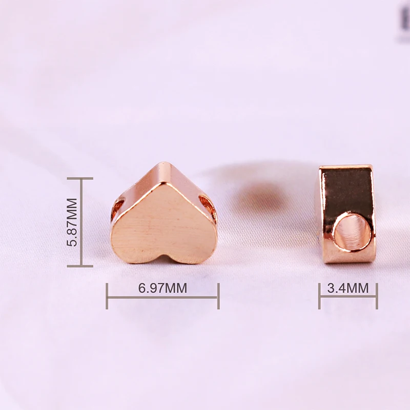 10 шт. медные бусины в форме сердца 6 мм|silver plated|copper accessoriesjewelry copper |
