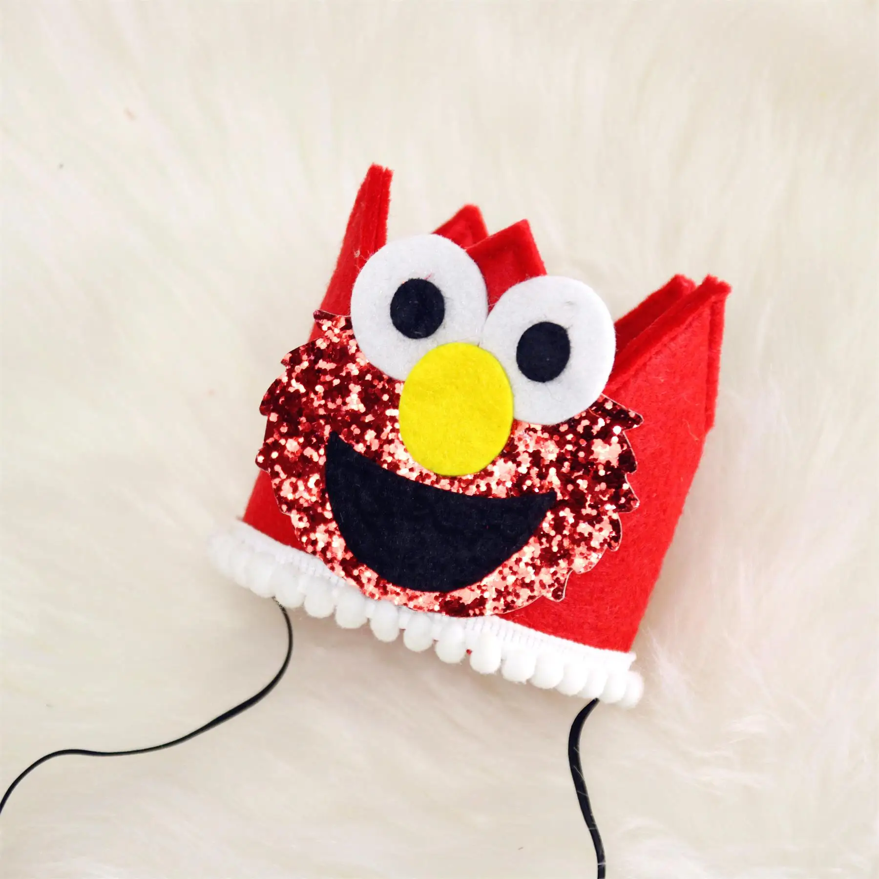 Free Shipping Elmo Theme Birthday Crown Sesame Street Theme Baby