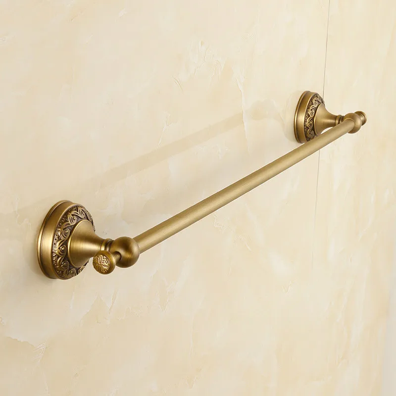 European Antique Bronze Brass Carved Bathroom Accessories Retro Set