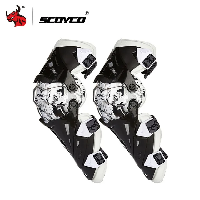 SCOYCO мотоциклетная Броня мотоциклетная нагрудная задняя защита снаряжение броня для мотокросса гоночный жилет мотоциклетное защитное оборудование - Цвет: white knee