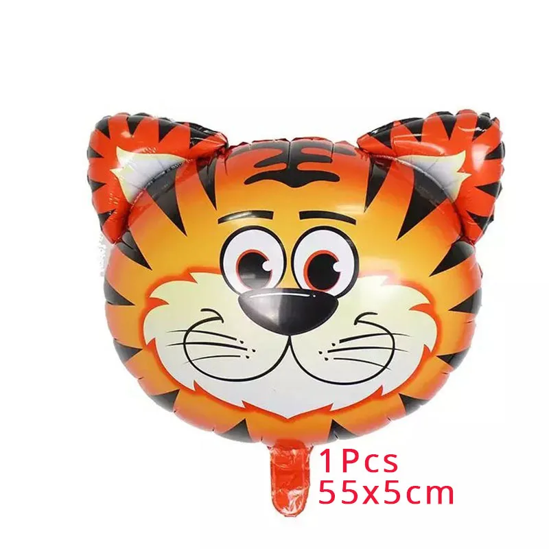 Обезьяна лев тигр животные Наборы Шаров джунгли тематическая вечеринка на день рождения украшения Дети животные фольгированные шары зоопарк для вечеринки в стиле сафари поставки - Цвет: big animal ballon 5