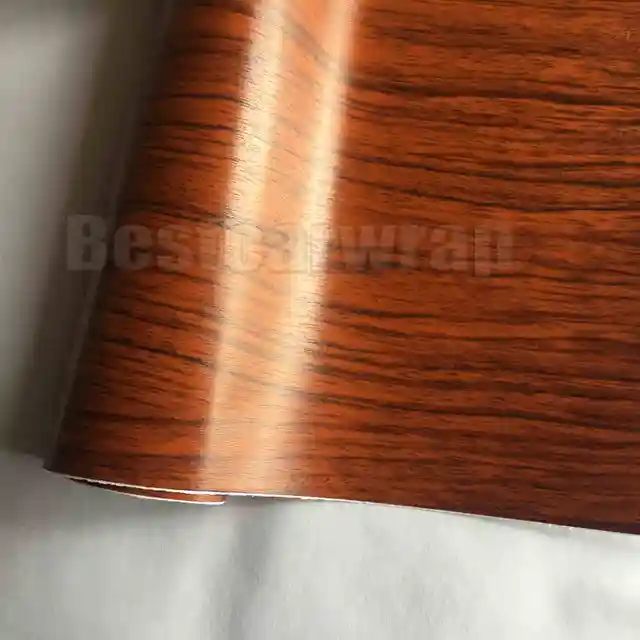 Teak Wood Grain Faux Finish Textured Vinyl Wrap Car Paper Film Diy Teak Wood Grain Faux Finish Textured Vinyl Wrap Car Paper Film Diy Interior Covering Self Adhesive Protwraps 1 52x20m