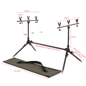 

Lixada Fishing Rods Holder Carp Fish Rods Stand Adjustable Retractable Fishing Pole Pod Stand Tackle Accessory Bracket For Pesca
