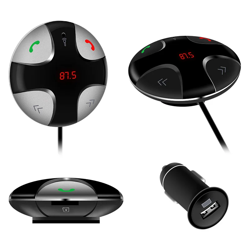 

FM Transmitter Car Kit Bluetooth Handfree Car Kit MP3 Player Audio SD TF LCD Display Car Charger for iPhone android