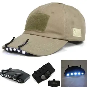 

PROBE SHINY Clip-On 5 LED Cap HeadLight Headlamp Torch Outdoor Fishing Camping Hunting Led Headlamp Drop shipping