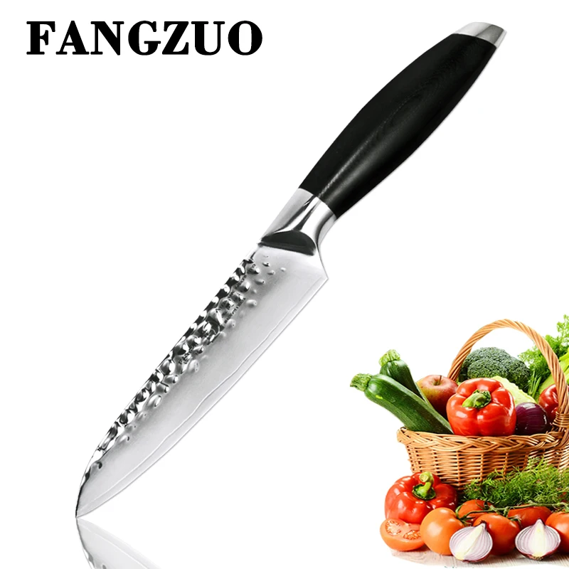 

FANGZUO 5'' inch Utility Knife 3 Layer 440C Core Forged Stainless Steel Kitchen Knife G10 Handle Peeling Vegetables Cook Knives