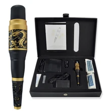 Профессиональный Перманентный макияж Золотой Дракон татуировки комплекты тайвань татуаж машина