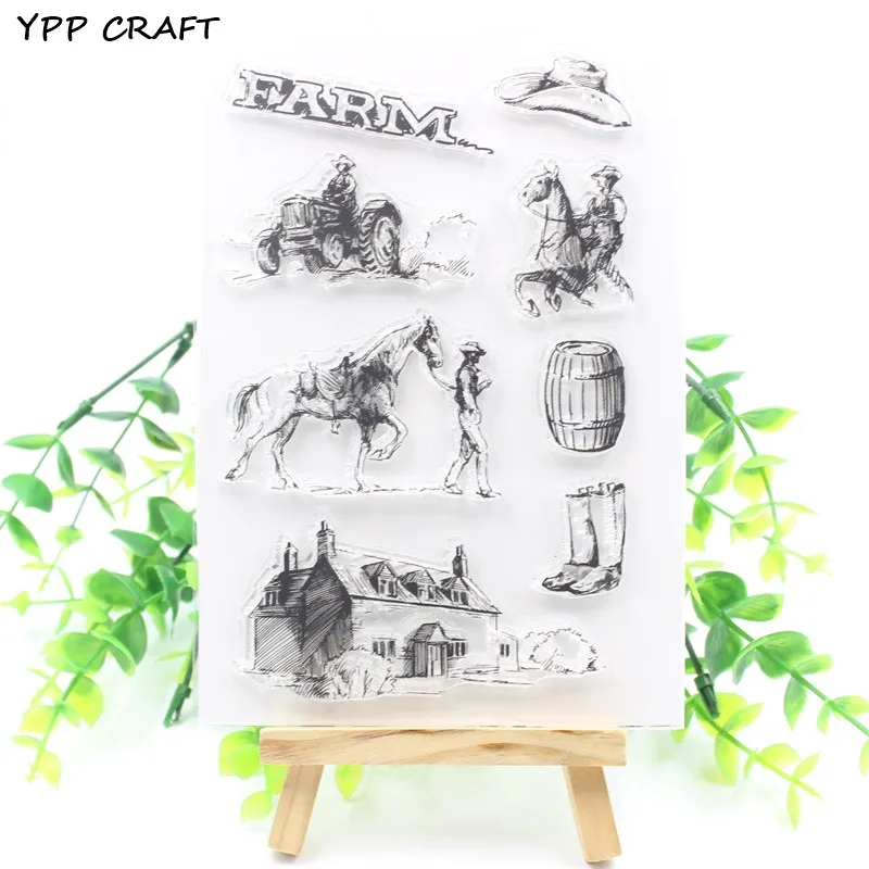

YPP CRAFT Farm Transparent Clear Silicone Stamps for DIY Scrapbooking/Card Making/Kids Fun Decoration Supply M32