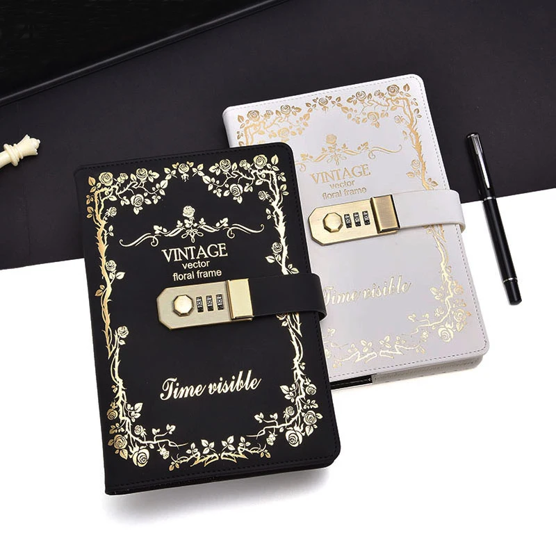 Retro Password Book Creative Student Diary Notebook Hand Book Stationery Pu leather journal Retro Password Book Creative Student Diary Notebook Hand Book Stationery Pu leather journal