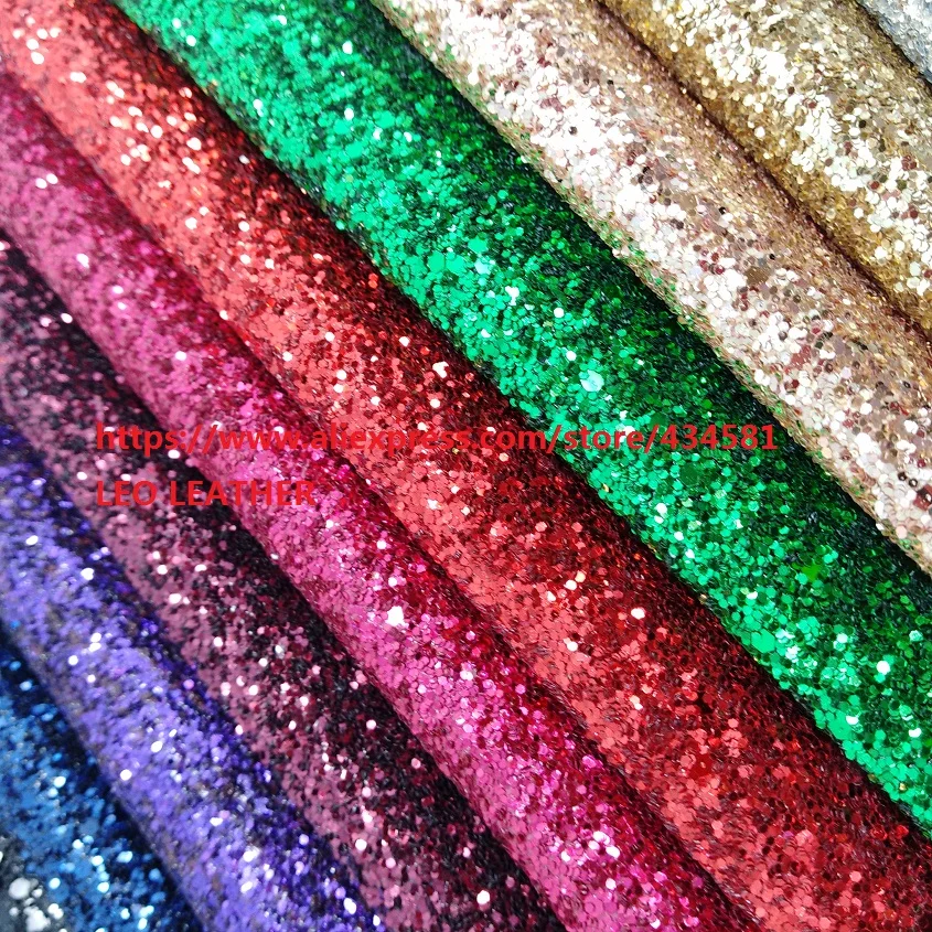 

chunky glitter leather Synthetic Leather for shoes handbags and DIY accessories P1450