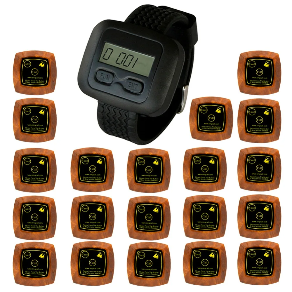 SINGCALL Wireless Buzzer System for Effective Service 5 Table Bells 1 Receiver