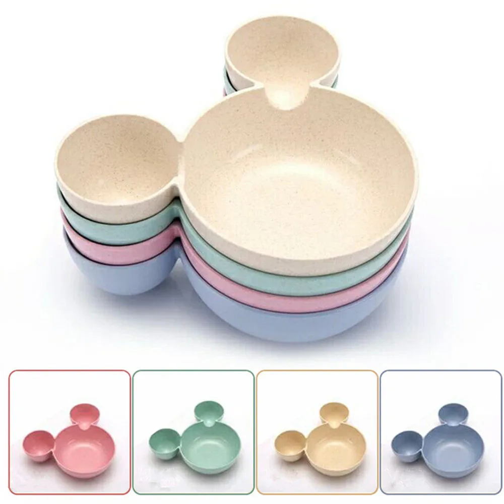 

Kids Bowl Dinnerware set Cartoon Creative Plate child Plastic Tableware Lovely Lunch Tray Dishs