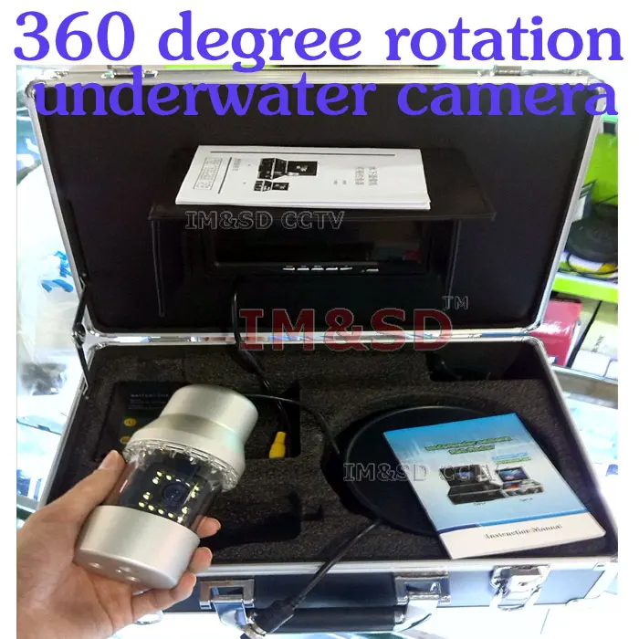 SONY CCD Effio-E 50m cable Underwater Fishing Camera Surveillance System Fish Finder Rotate 360 Degree Camera
