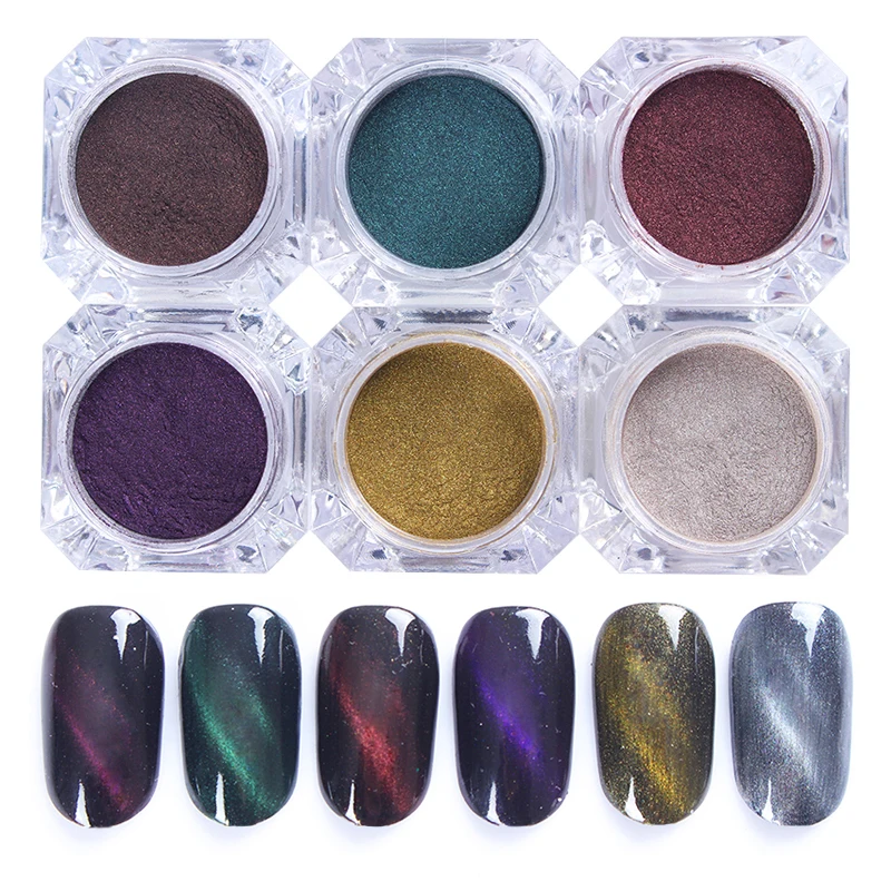 BORN PRETTY 1 коробка 2g 3D кошачьи глаза магнит порошок для ногтей Волшебная Магнитная