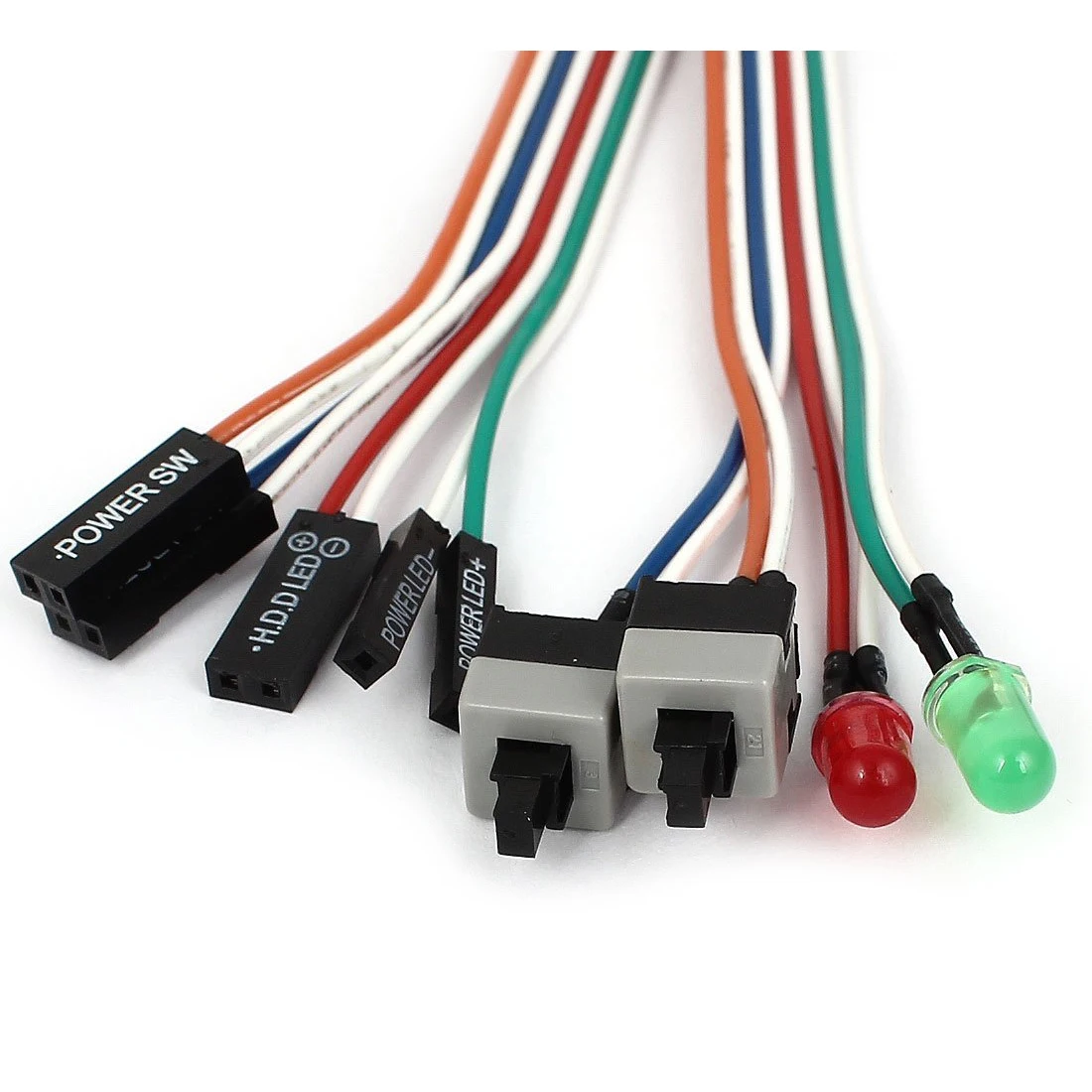 سطح اللوحة PC المضيف حالة الأحمر الأخضر LED مصباح امدادات الطاقة ATX إعادة HDD التبديل الرصاص 20 \