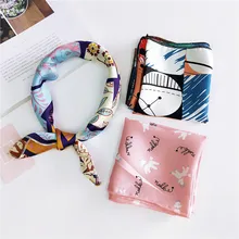 Горячая Распродажа маленький квадратный атласный шарф искусственный шелковый шарф женский элегантный женский платок бандана аксессуары