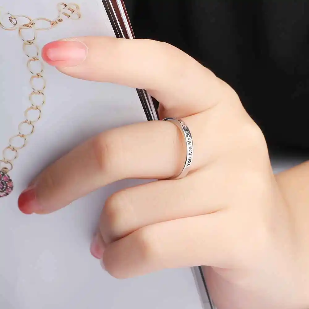 You Are My Sunshine New 925 Sterling Sliver Rings for Women Fairy&Romantic Style Jewelry High Quality Gift JewelOra RI102765
