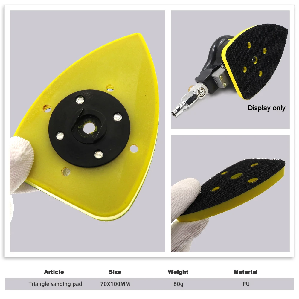 70X100MM小三角带铁板气动抛光底盘4