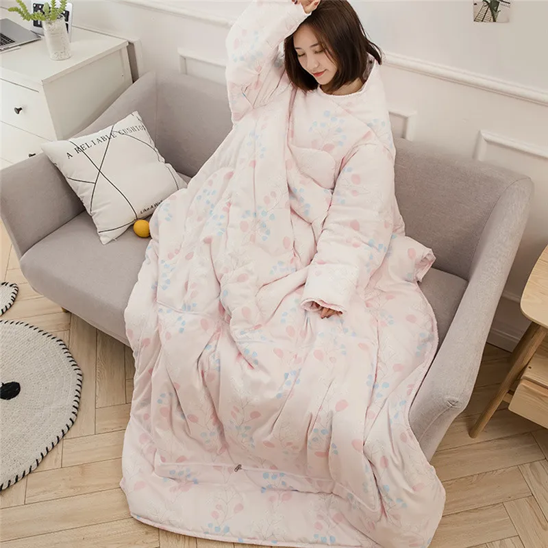 Gajjar многофункциональное зимнее «ленивое» одеяло с рукавами теплое утолщенное стираное одеяло для подушки 19 января 23 игла для хранения 3D пододеяльник - Цвет: b