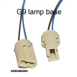 Бесплатная доставка 10 шт. портативный G9 держатель лампы гнездо База адаптер Провода разъем Керамика гнездо для LED галогенная лампа