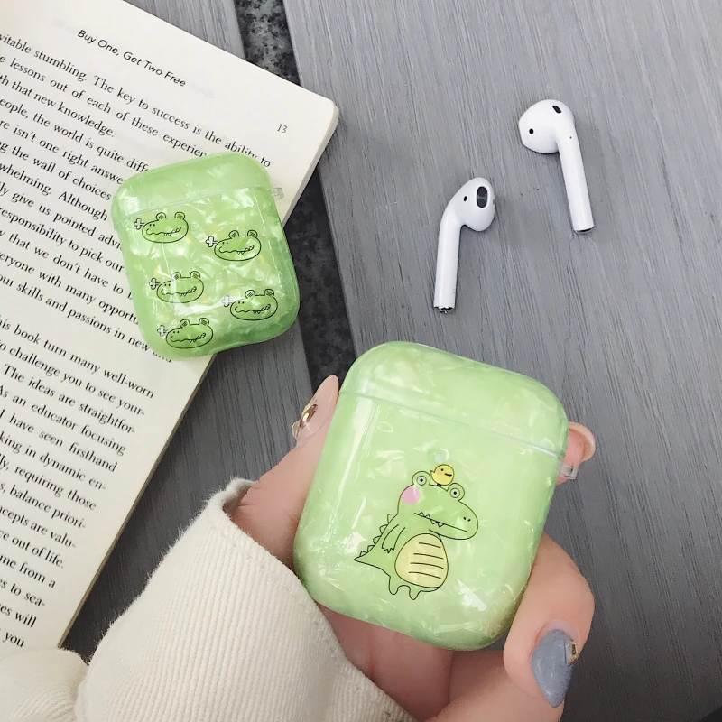 

Cute Cartoon Crocodile Box Silicone Case For Apple Air Pods Wireless bluetooth headset Cover earphone Protect Bags For Air Pods2