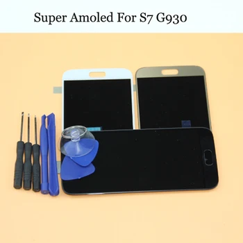 

SUPER AMOLED For samsung galaxy s7 G930 G930F replacement LCD screen Black White Gold