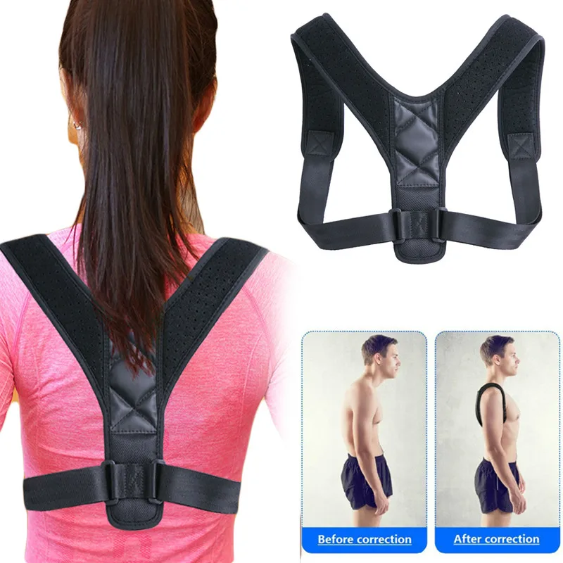 

Adjustable Back Posture Corrector Clavicle Spine Shoulder Support Belt Posture Correction Prevents Slouching Body Care Braces