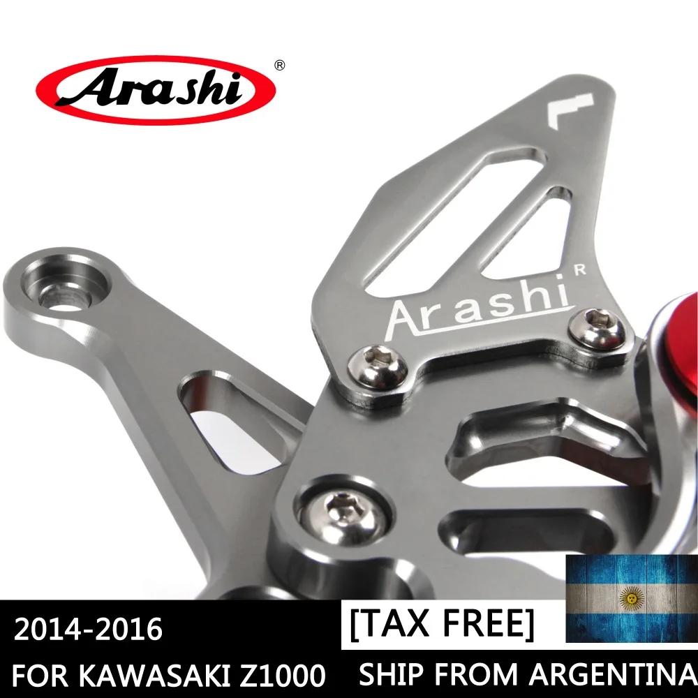 Arashi Shipped from Argentina For KAWASAKI Z1000SX 14-16 Z1000 Z 1000 Adjustable Footrest CNC Rearset Foot Pegs Rear Rest