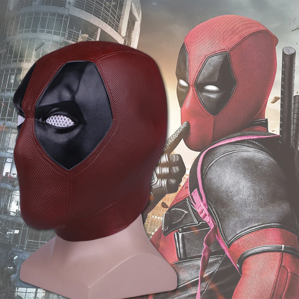2018 Latex Deluxe Deadpool 2 Mask Cosplay Superhero Deadpool Halloween Mask New