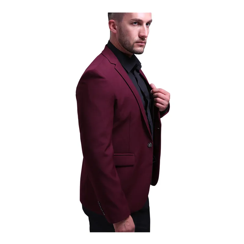 Mogu Для мужчин S Пиджаки для женщин новые поступления Slim Fit Blazer Для мужчин большой Размеры Повседневное Блейзер Куртка цвет красного вина пиджак Hombre