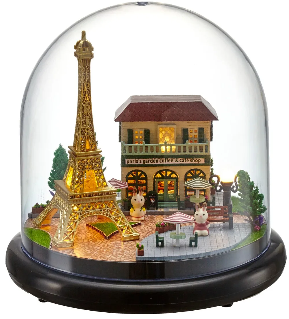 Diy hölzernes puppenhaus miniatur 3d handwerk kabine spielzeug puppen für kinder spielzeug weihnachten geburtstagsgeschenk 2015 neue