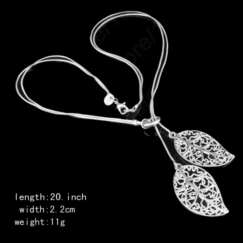 PATICO-Brand-Designer-Vintage-Double-Leaves-Pendant-Necklaces-Collier-925-Sterling-Silver-Chain-Women-Elegant-Necklace