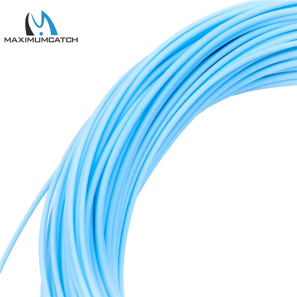 Maximumcatch 8wt ذبابة خط 90FT المالحة/9wt/10wt 2 ملحومة الحلقات العائمة يطير خط الصيد ساندي اللون الأزرق