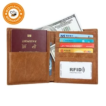 BONAMIE чехол для паспорта из натуральной кожи мужской держатель для кредитных карт дорожный кошелек для мужчин кошелек для вождения Обложка для водительского удостоверения тонкий