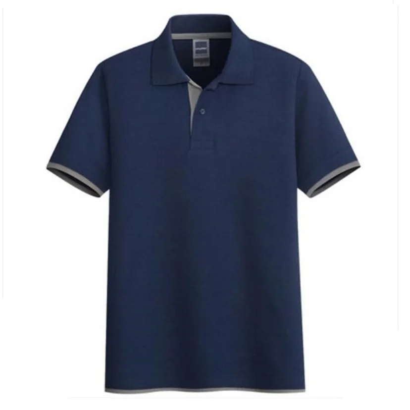Мужская однотонная хлопковая рубашка поло camisa masculina сетчатый дизайн дышащий