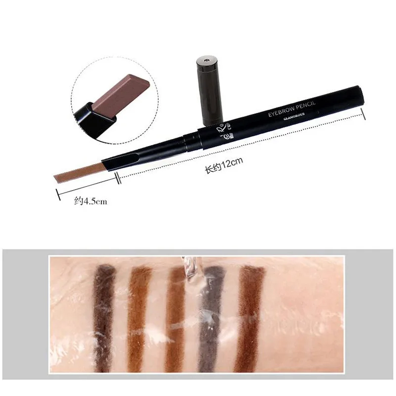 Водостойкий черный карандаш для бровей, стойкий автоматический карандаш для бровей, косметический макияж