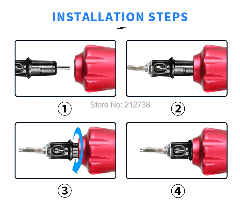 Татуировки Ручка картриджи роторная татуировка машина Мотор татуировки пистолет брови ручка для картриджей иглы Supplies-B0