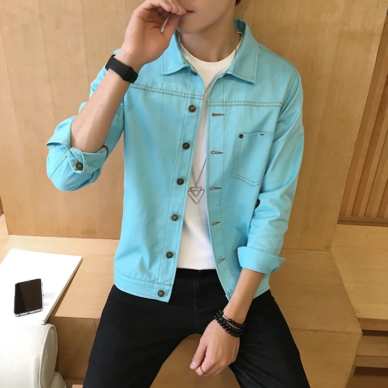 

Spring Autumn Cowboy dropshipping Coats Mens Denim cotton Trendy Fashion Denim high-grade Jacket Mens Jeans Jackets Outwear Male