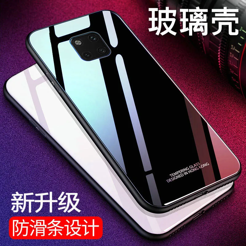 Yuetuo роскошный зеркальный чехол из твердого стекла для huawei mate 20 pro x 20X силиконовый чехол-накладка для телефона mate20 X PRO