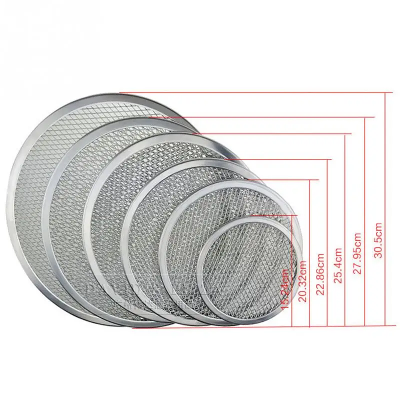 6'' to 14'' Reuse Non-Stick Aluminum Mesh Pizza Screen Pasta Baking Tray Net Pizza Holder Bakeware for Home Pizza Shop 6'' to 14'' Reuse Non-Stick Aluminum Mesh Pizza Screen Pasta Baking Tray Net Pizza Holder Bakeware for Home Pizza Shop