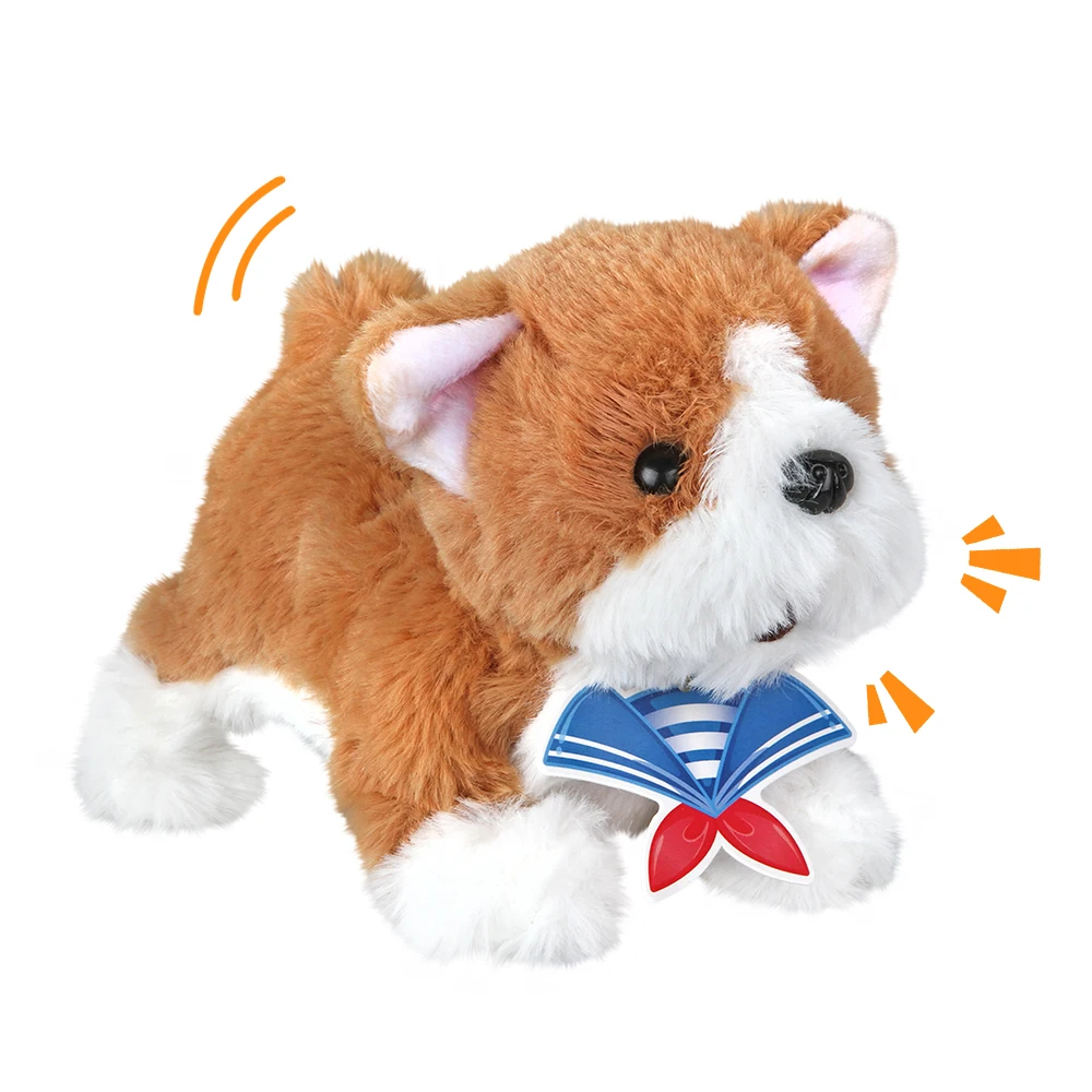 

Soft Craft Doggy Dolls Simulation Plush Toys Cute Stuffed Animal Stand Walk Shake The Tail Gift For Girls Boys Kid