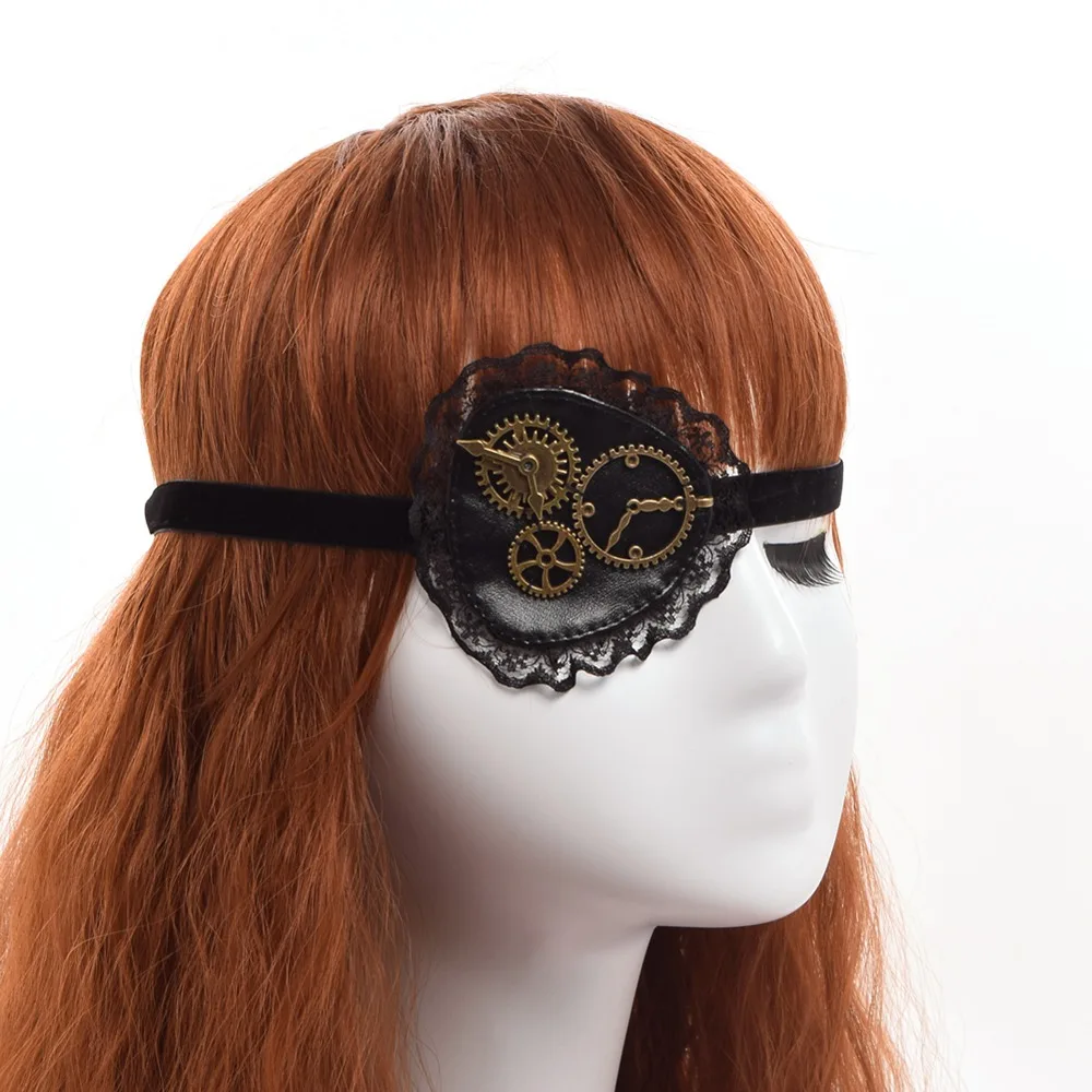 

1pc Retro Steampunk Gear Eye Mask Lolita Single Blindfold Patch Cosplay Props