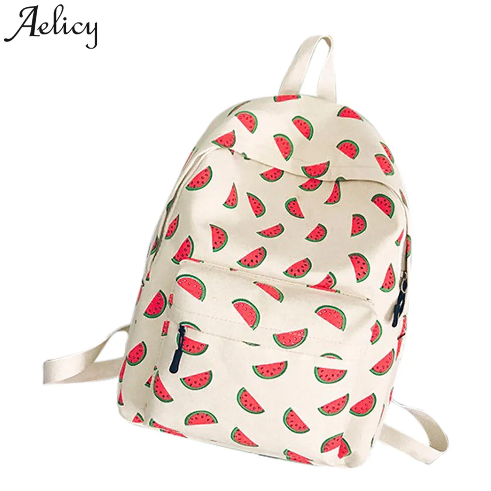 Aelicy женский рюкзак с кружевом и фруктовым принтом, школьная сумка для девочек, персонализированный женский рюкзак, mochila feminina, Прямая поставка, горячая распродажа