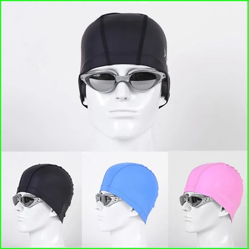 SC03SMenandwomenPUWaterproofSwimmingCapSportsCapsTwosizeFor